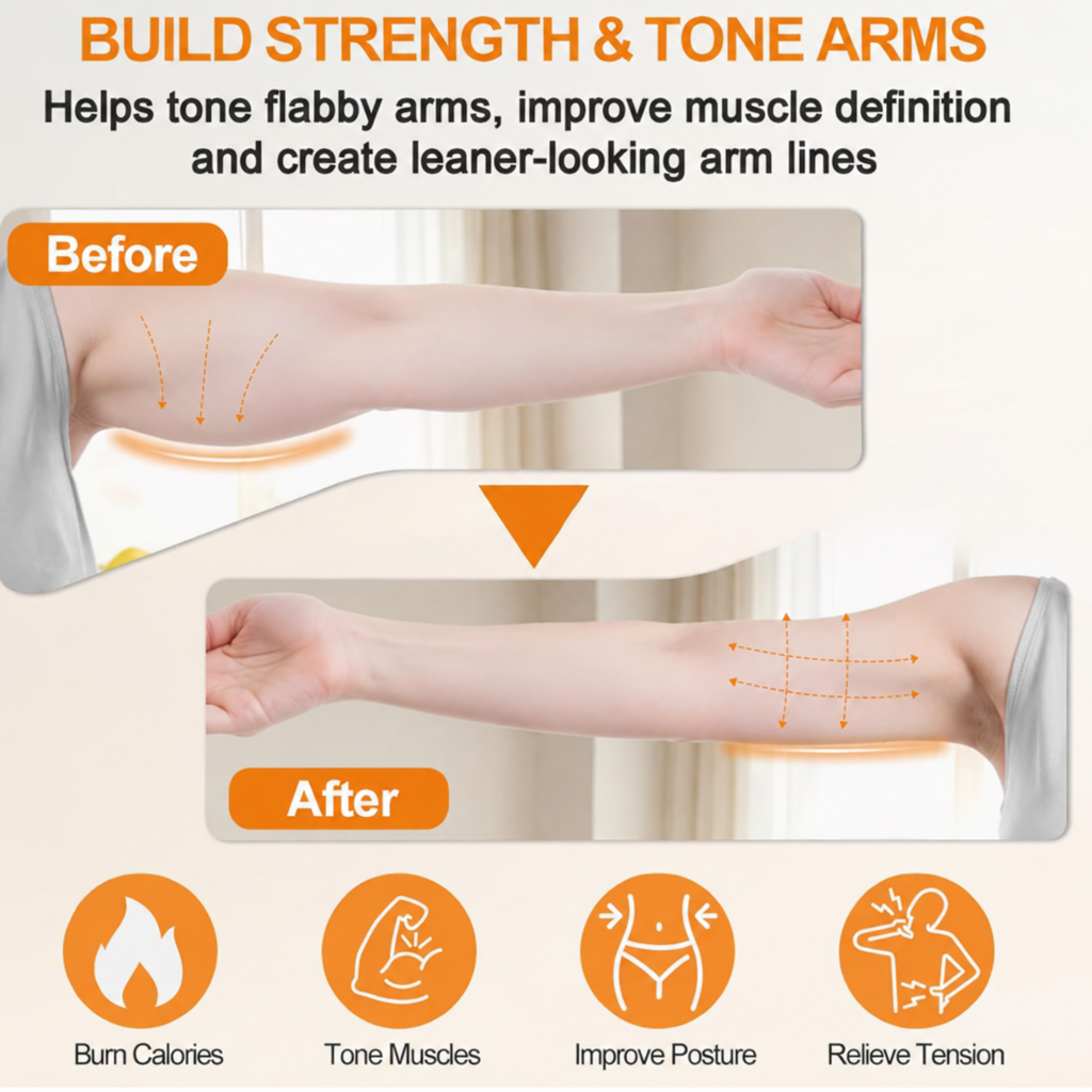 Hand-crank arm exerciser during a workout routine