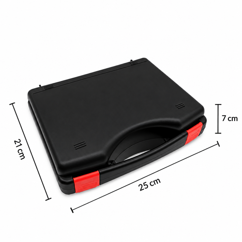 Ground stake case with centimetre-only dimensions