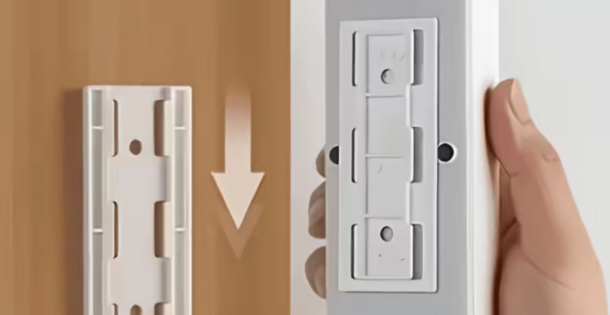 Set of 5 Plastic Wall-Mounted Power Strip Organizers - No Drilling Required, Detachable Holder for Routers, Remote Controls & Cables