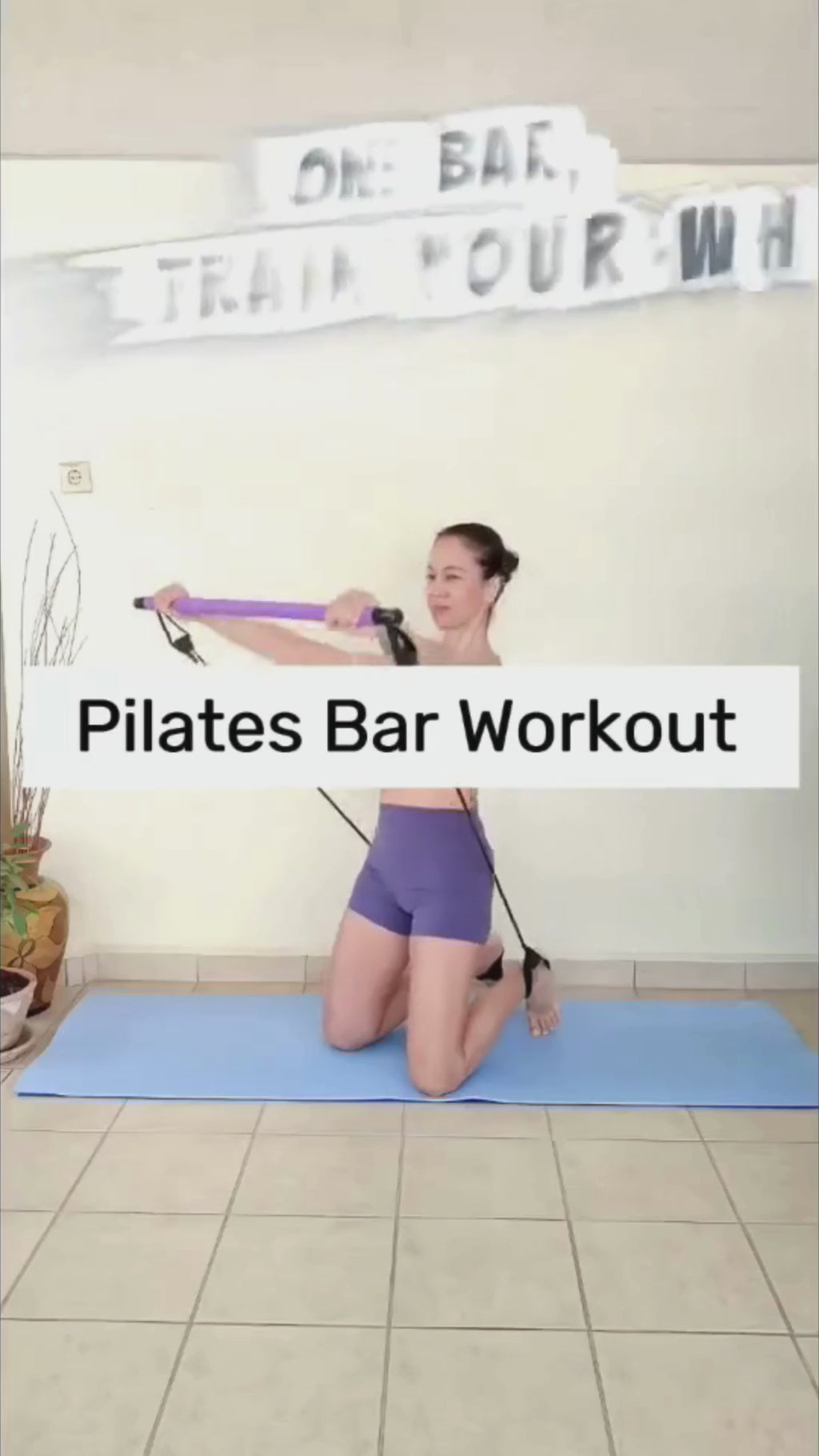 Portable Pilates Bar with Resistance Cords