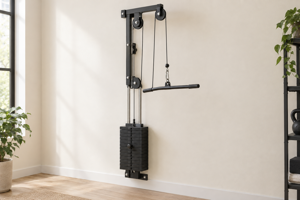 pulley system assembled on wall, lifestyle