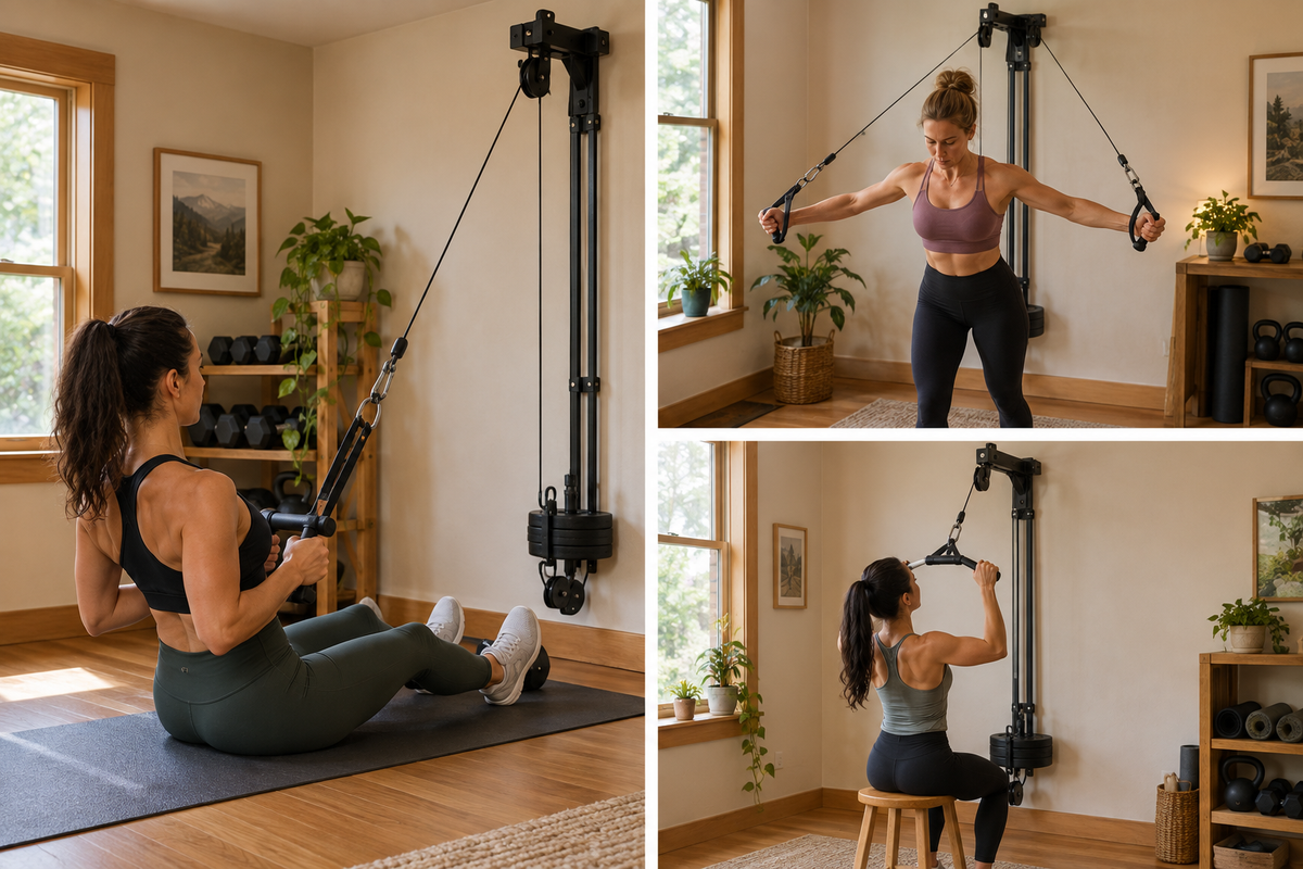 women demonstrating multiple exercise styles